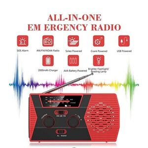 Tac Right Emergency Solar‎ Crank Radio Multi-function Flashlight Reading Lamp